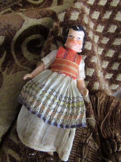 Antique Porcelain Souvenir Doll Rare Eastern European