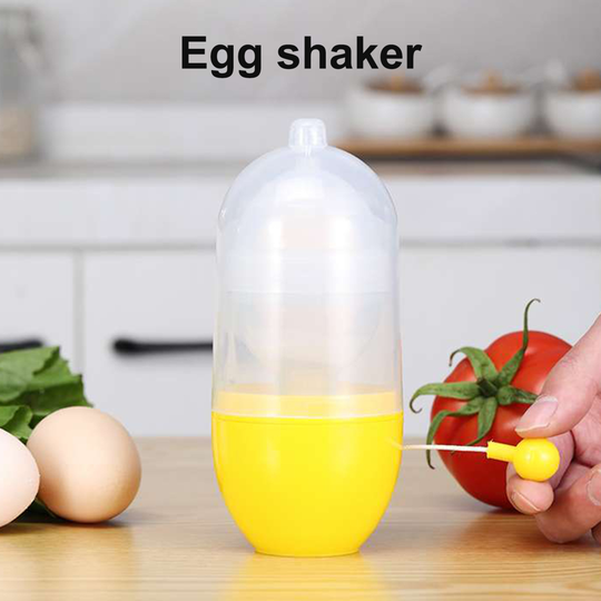Tousimaii Labor-saving Egg Shaker Anti-slip PE Self-Control Speed Egg Scrambler for Breakfast