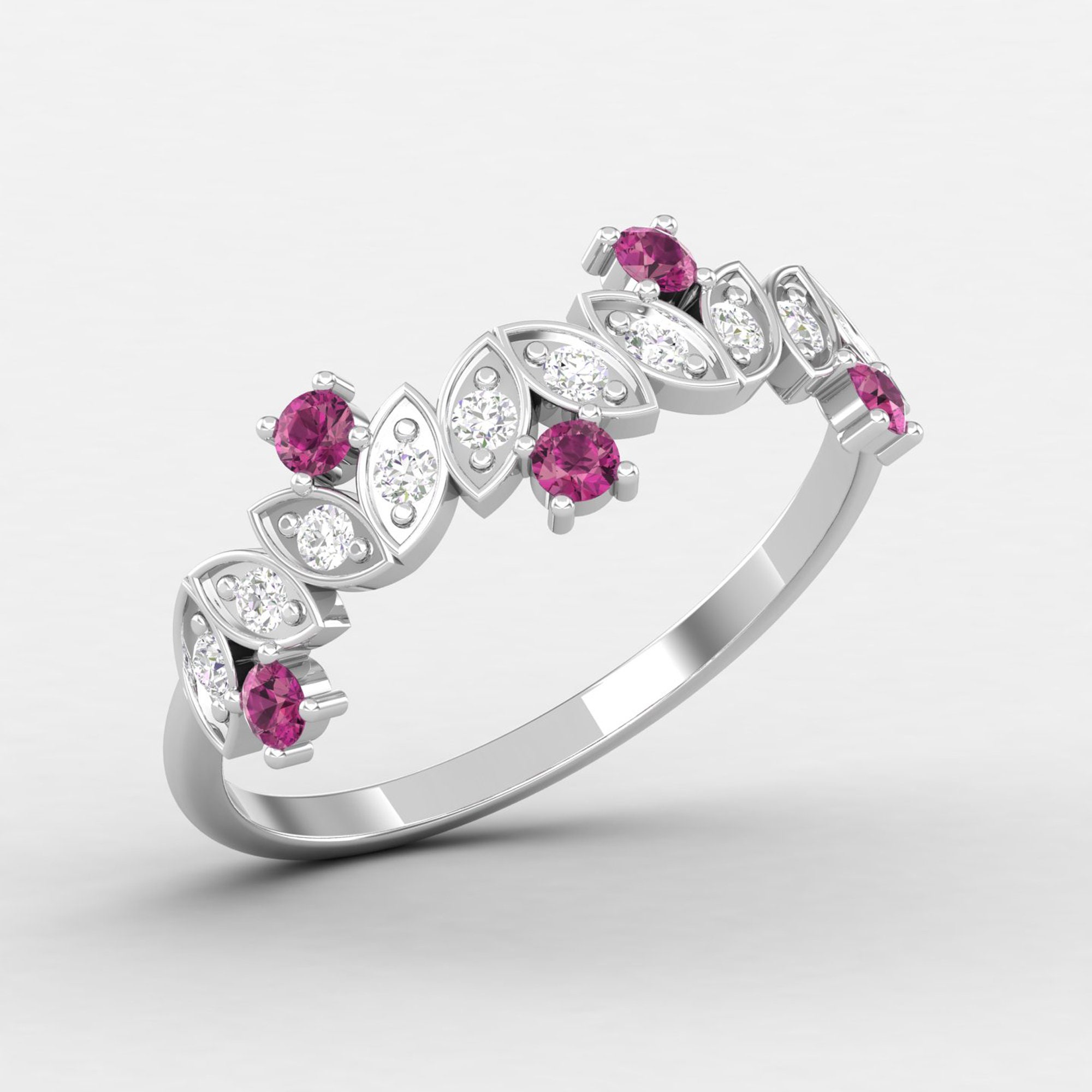 Art Deco Tourmaline Wedding Ring, Dainty Solid Gold Antique Edwardian Engagement Gift For Her