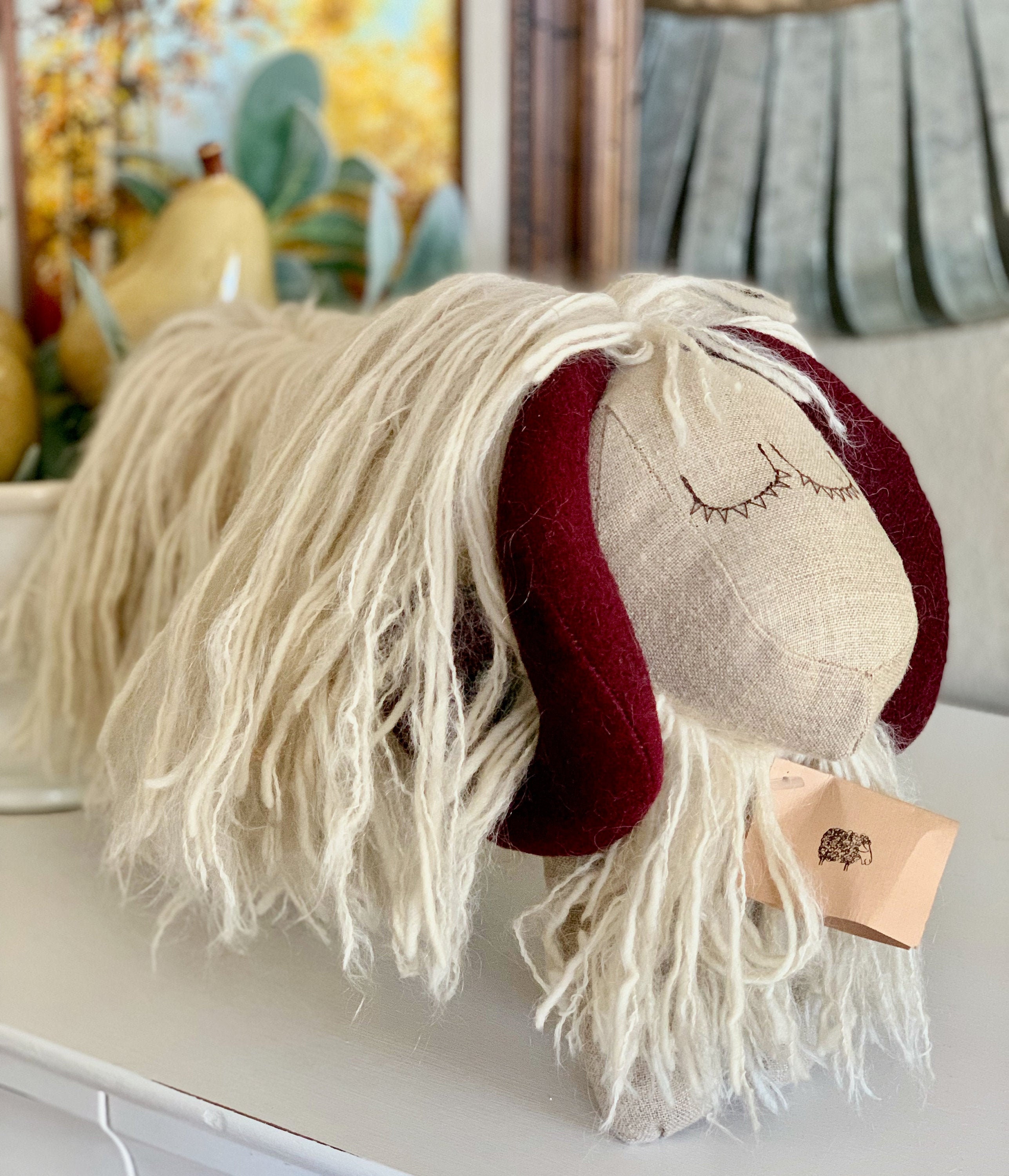 Vintage Under The Lamb Plush Handmade in Usa Mass Sheep Ram Abraham Tycaalak"