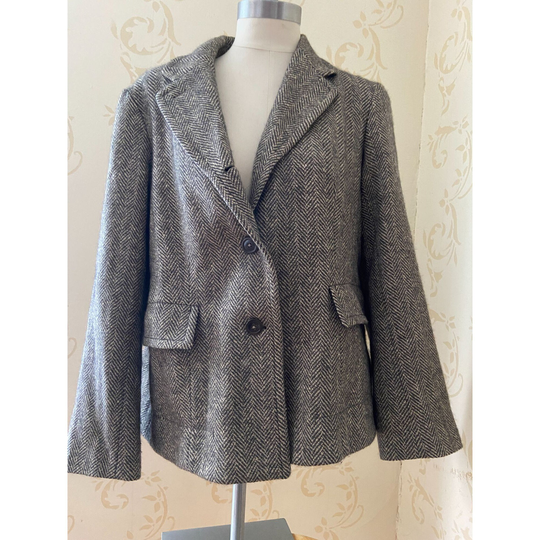 Jil Sander Houndstooth Cashmere Blend Jacket Ladies Size 42