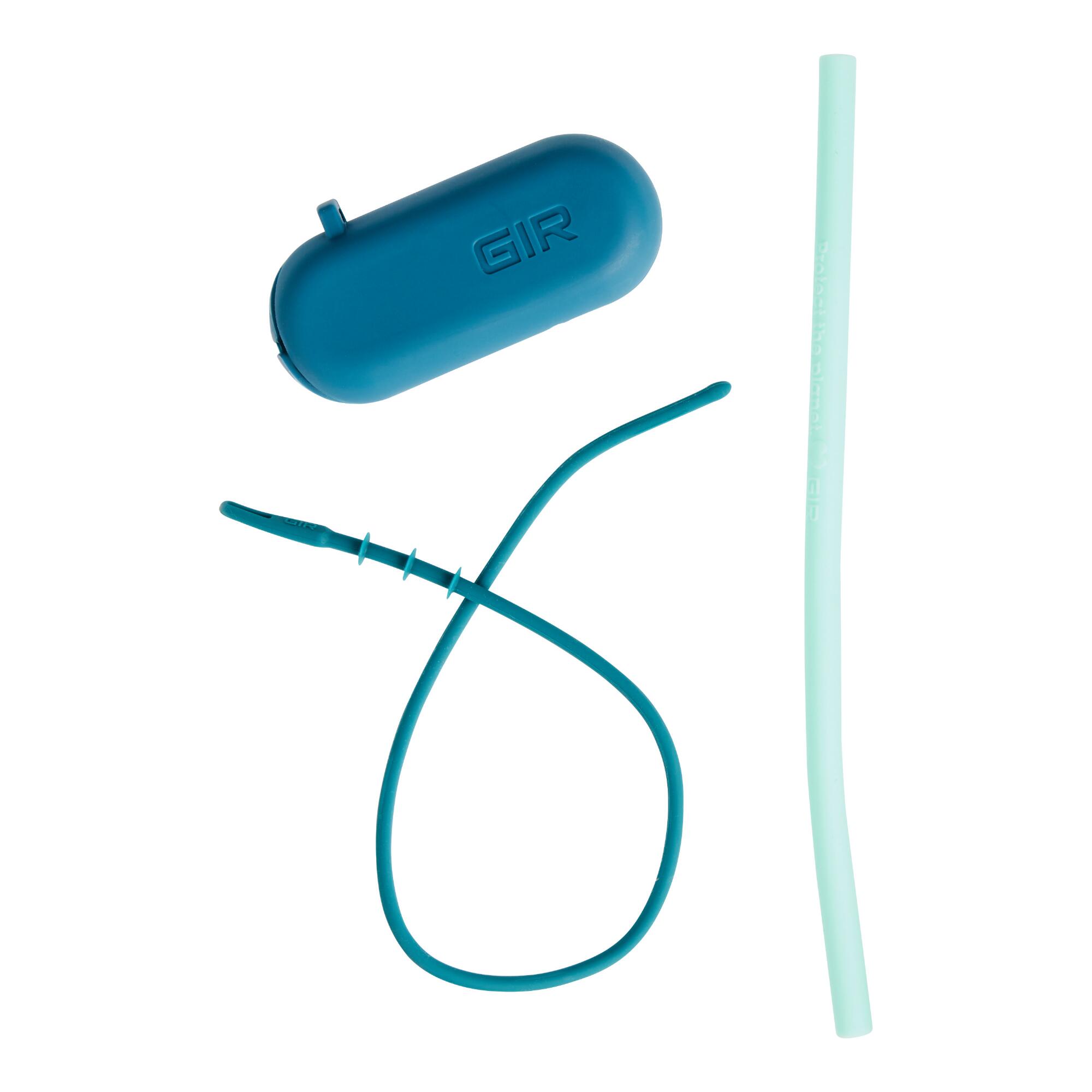 Ultimate Reusable Silicone Straw With Travel Case Set of 2 by World Market