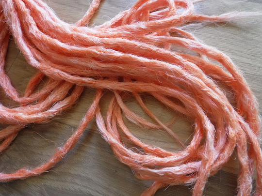 Synthetic Dreadlocks - Custom Color Blend Peach Crocheted Natural Texture Dreads Made To Order