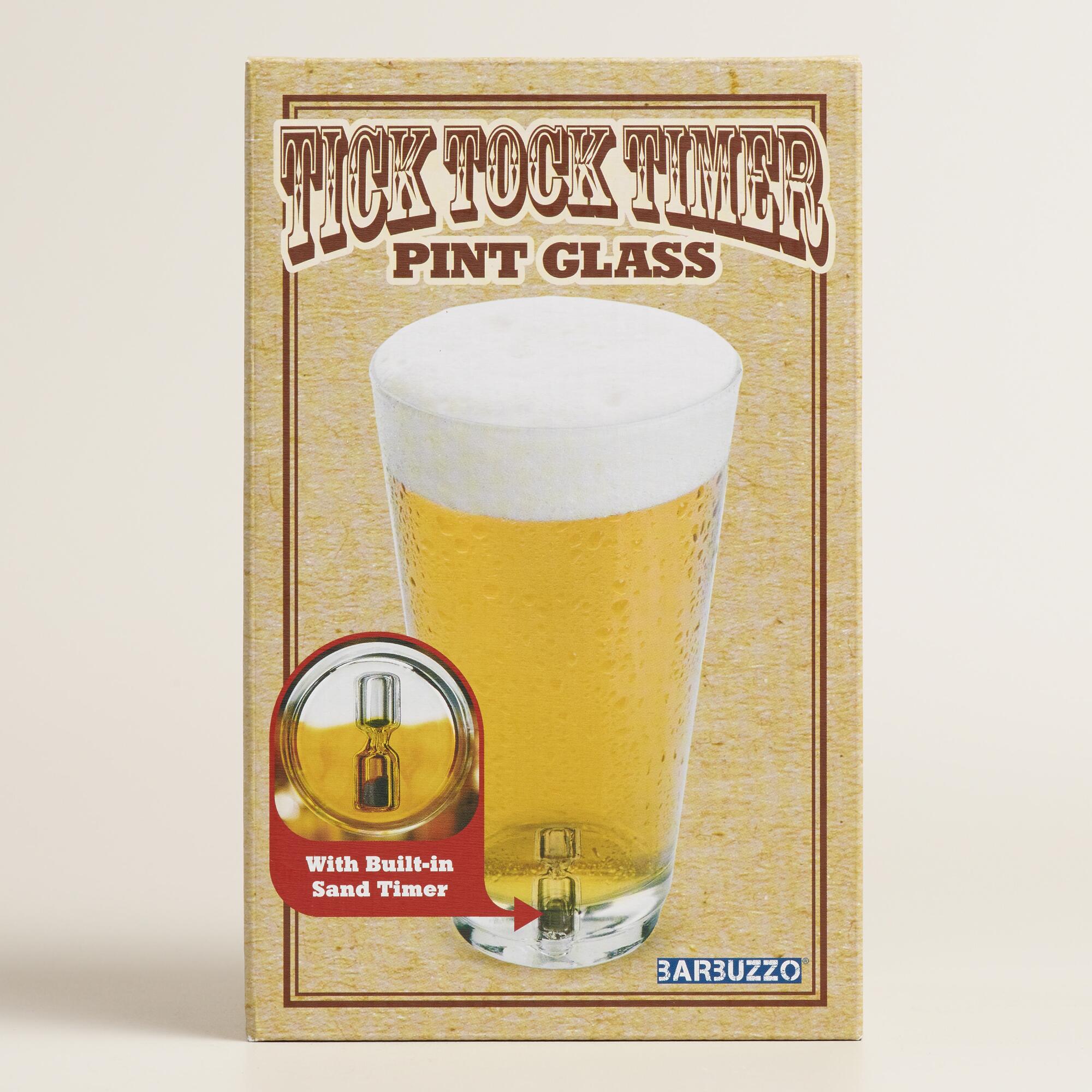 Tick Tock Timer Pint Glass by World Market