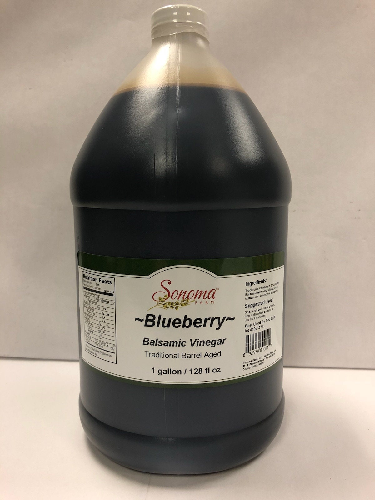 Blueberry Balsamic Vinegar Traditional Barrel Aged Bulk 1 Gallon/3.8 Liter - Food Service