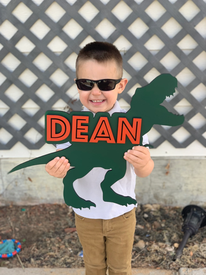 Dinosaur Name Wall Sign, Art, Room Decor, Decor For Boys, Baby