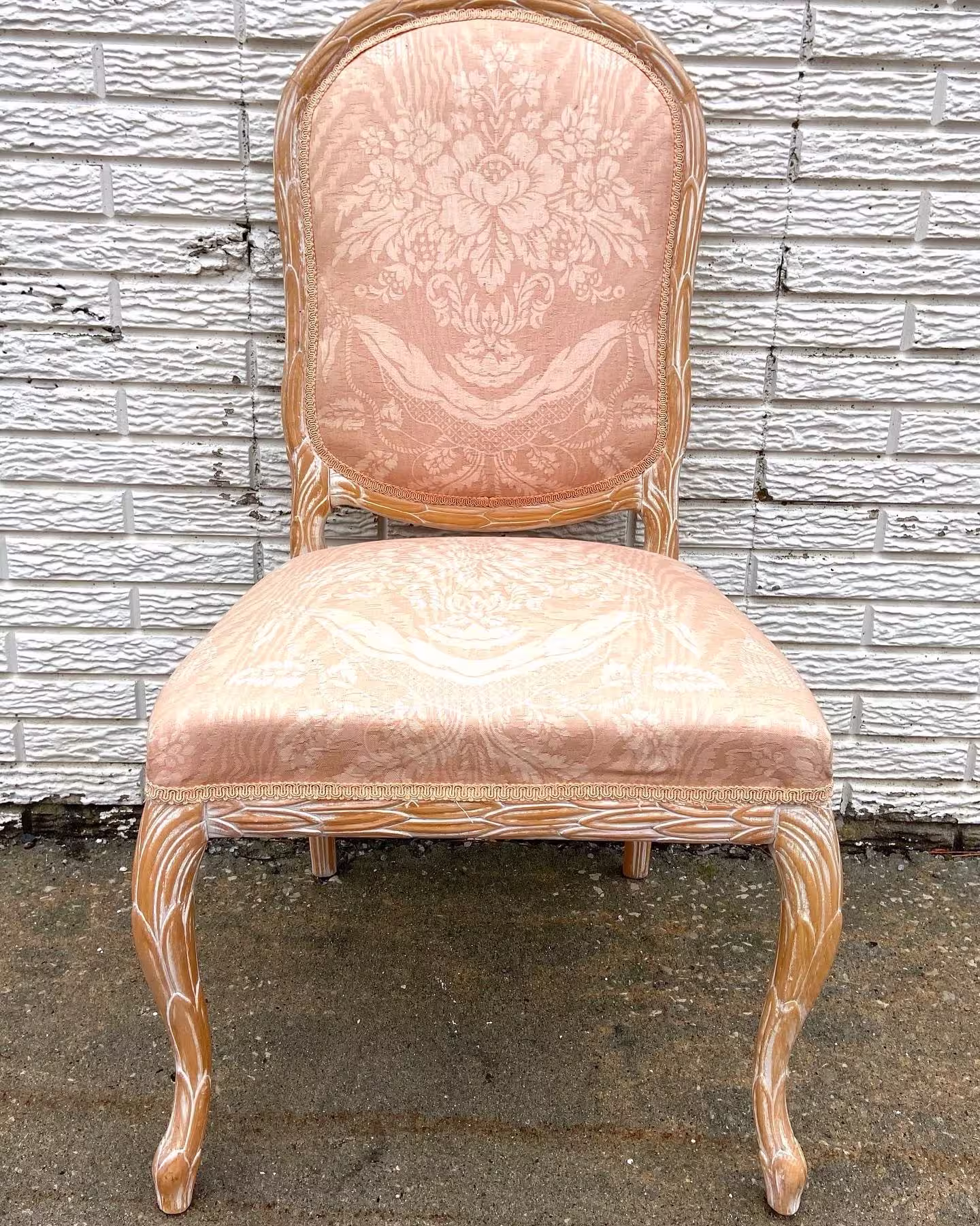 Vintage French Louis Xv Style Tapestry Side Or Occasional Chair By Chateau D'ax, Made in Italy