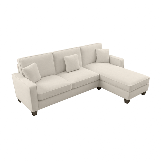 Bush Furniture Stockton Modern Cream Herringbone Fabric Polyester/Blend Sectional in Off-White | SNY102SCRH-03K