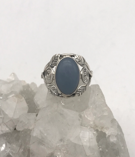 Angelite Ring, Size 8 1/2