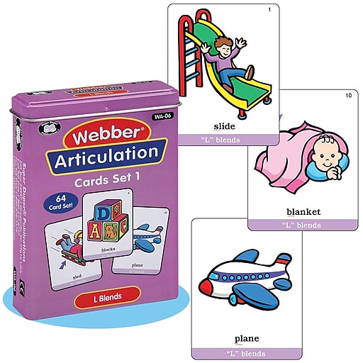 Super Duper Webber Articulation "L Blends" Deck Cards