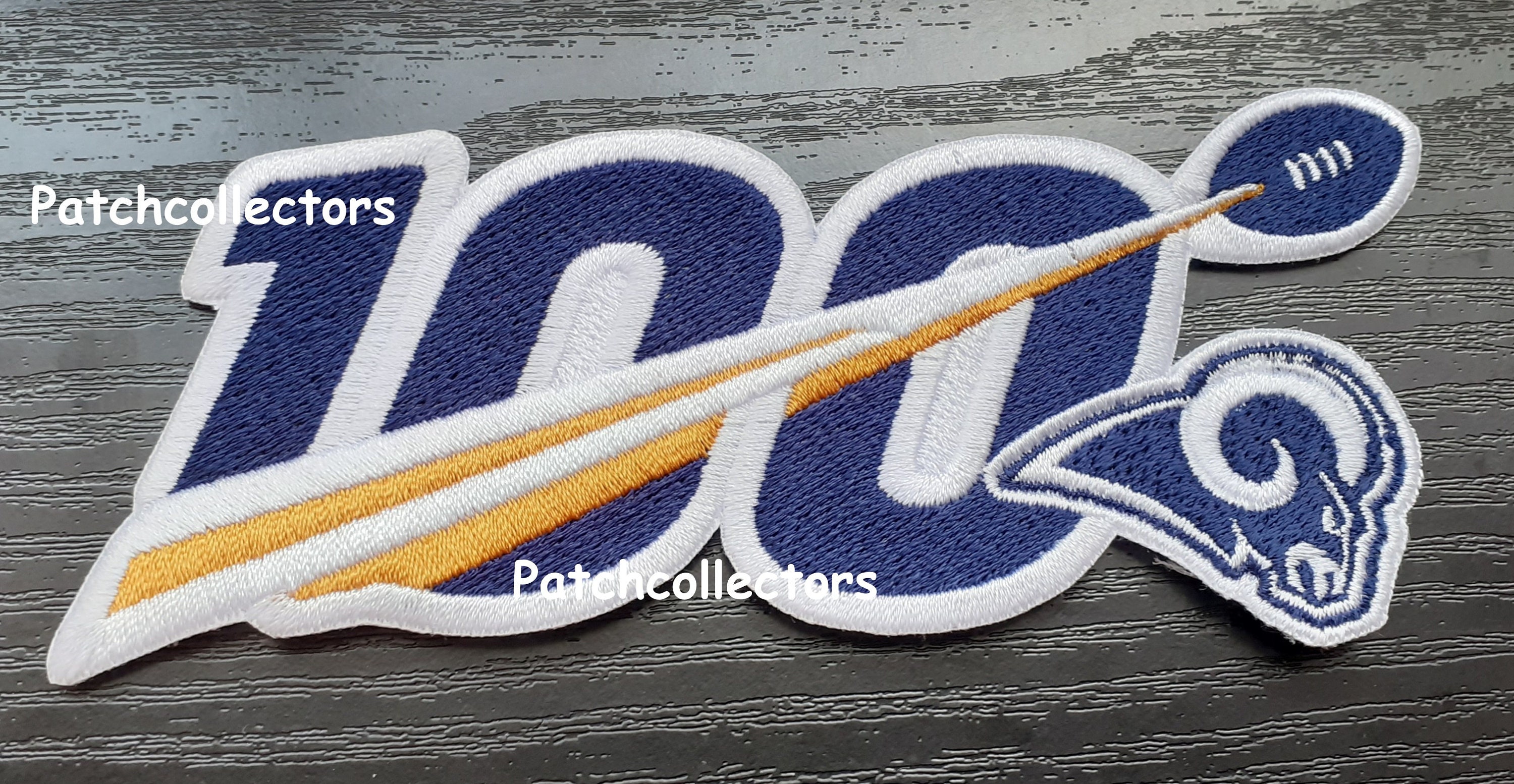Los Angeles Rams Huddle For 100 Team Logo Patch Nfl Football Superbowl Usa Sports Jersey Emblem Sew On Embroidery