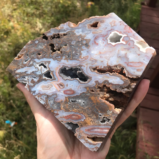Chalcedony Tube Agate Lapidary Rough Natural Stone Not Polished For Cabochons