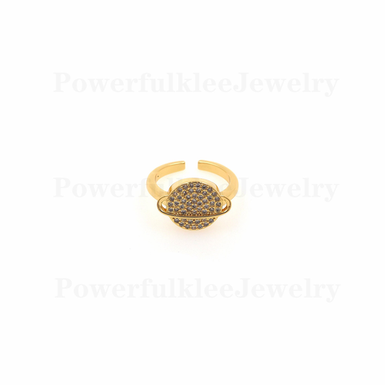 18K Gold Filled Planet Rings, Gold Thin Rings, Planet Ring, Stackable Ring, Adjustable Rings, Dainty Ring, Open Ring