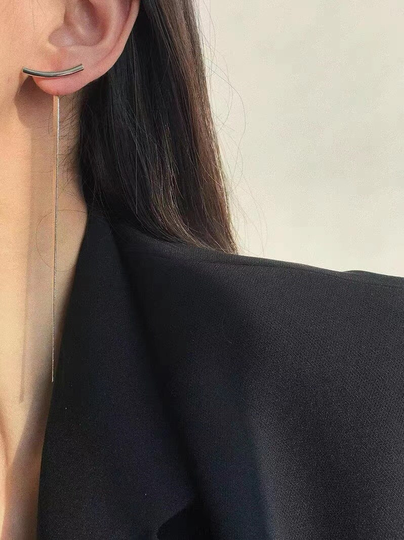 Gold Tassel Earrings| Long Statement Wedding| Party| Silver Chain Hoop Earrings