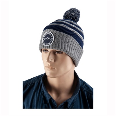 Brownells Beanies - Richardson Pom Beanie Grey, White, Navy