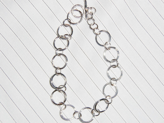 sterling Silver Circles Charm Bracelet