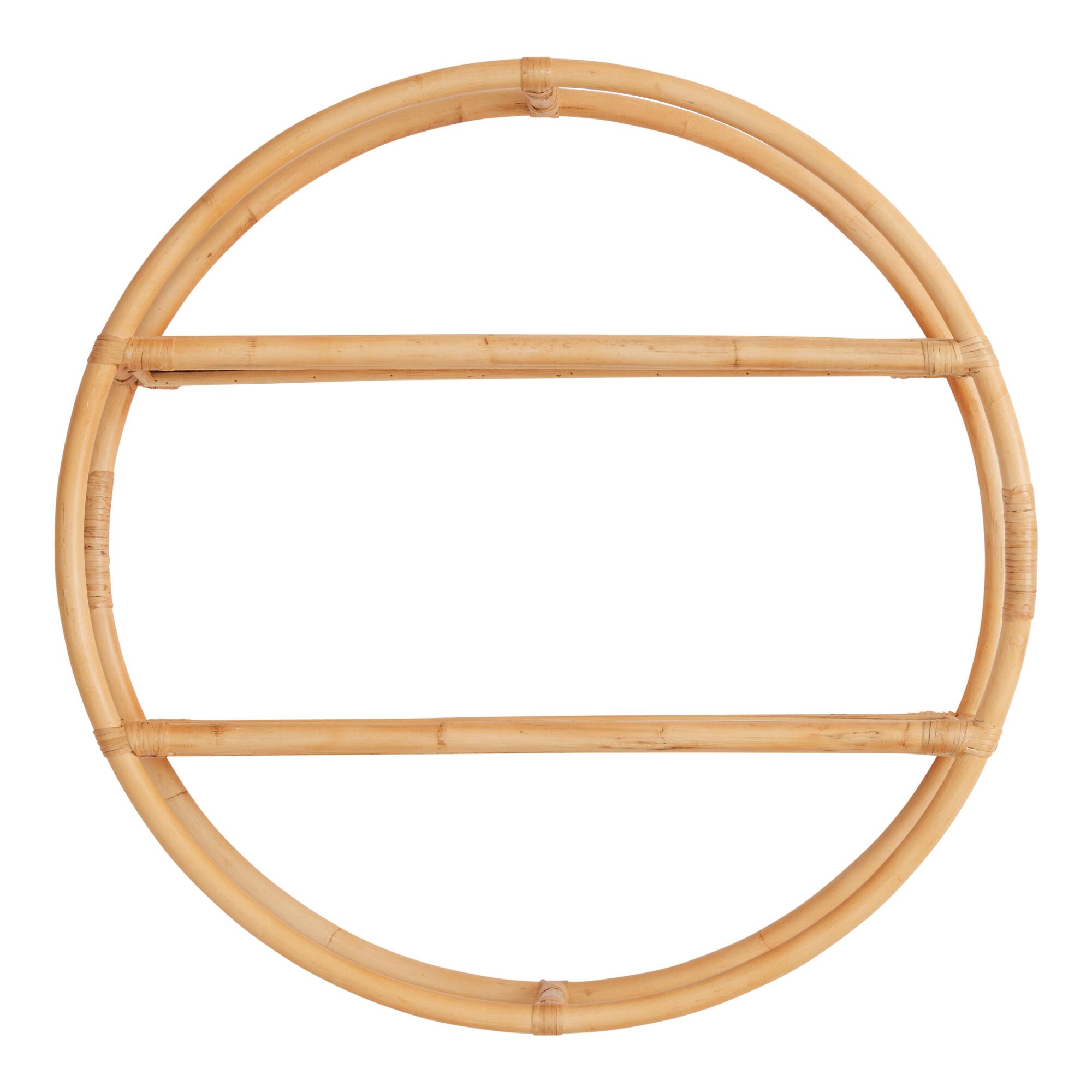 Round Natural Rattan Wall Shelf by World Market
