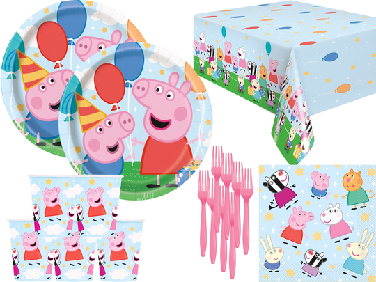 Peppa Pig Party Supplies Tableware Bundle