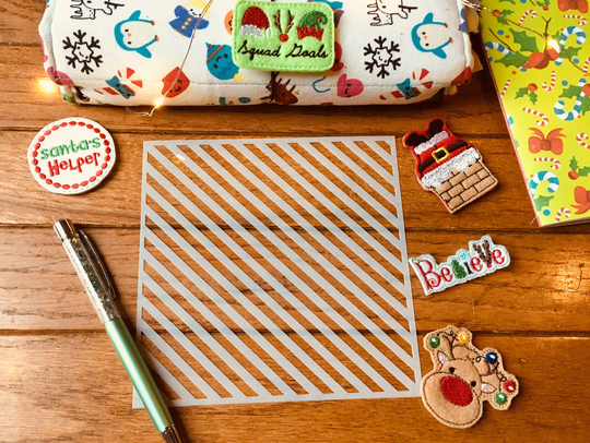 Stripes Stencil-Planner Stencil, Art Journal Cookie Stencil
