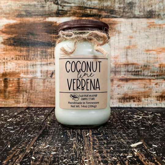 Coconut Lime Verbena 16Oz Jar | Soy Blend Candle
