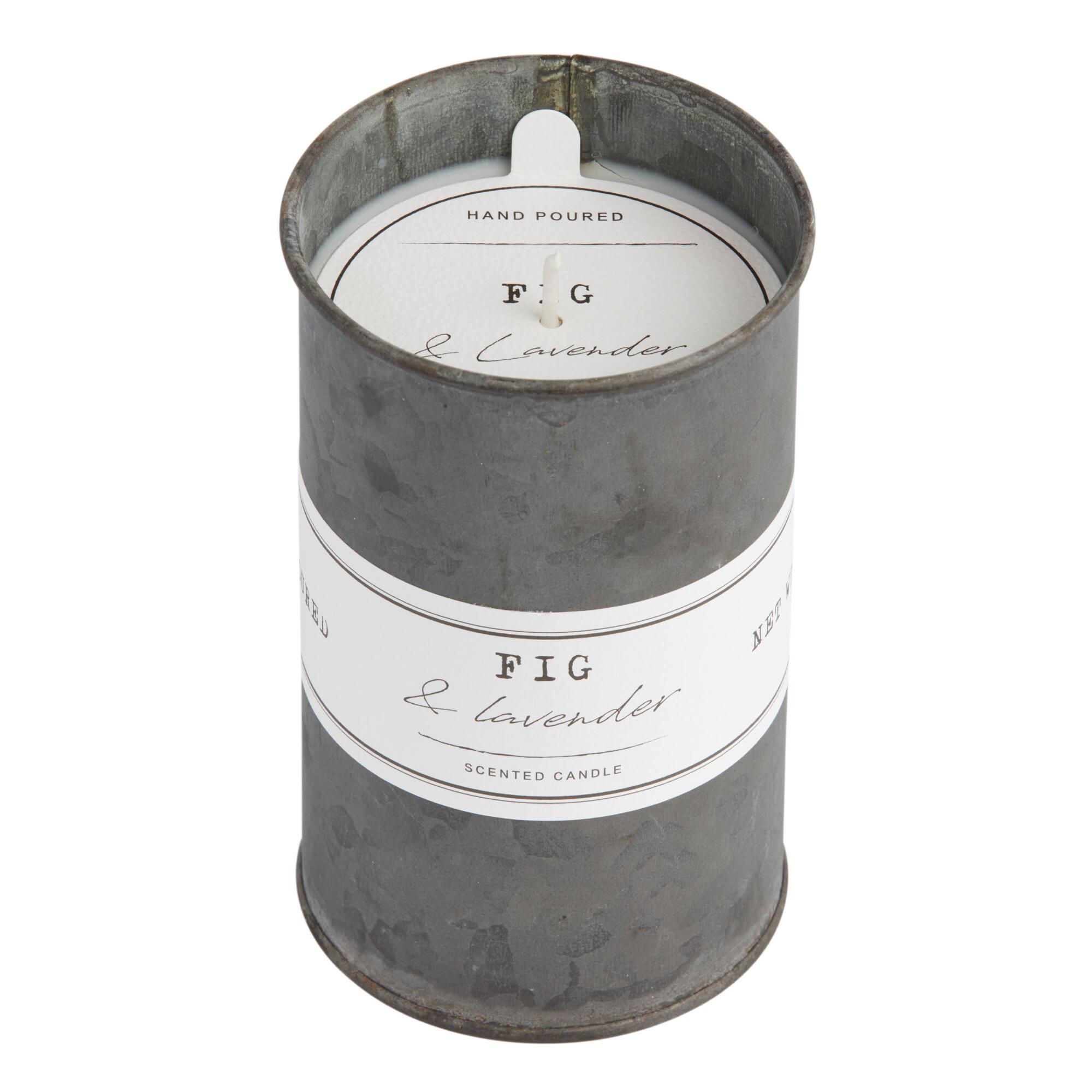 Fig & Lavender Antique Oil Tin Scented Candle by World Market