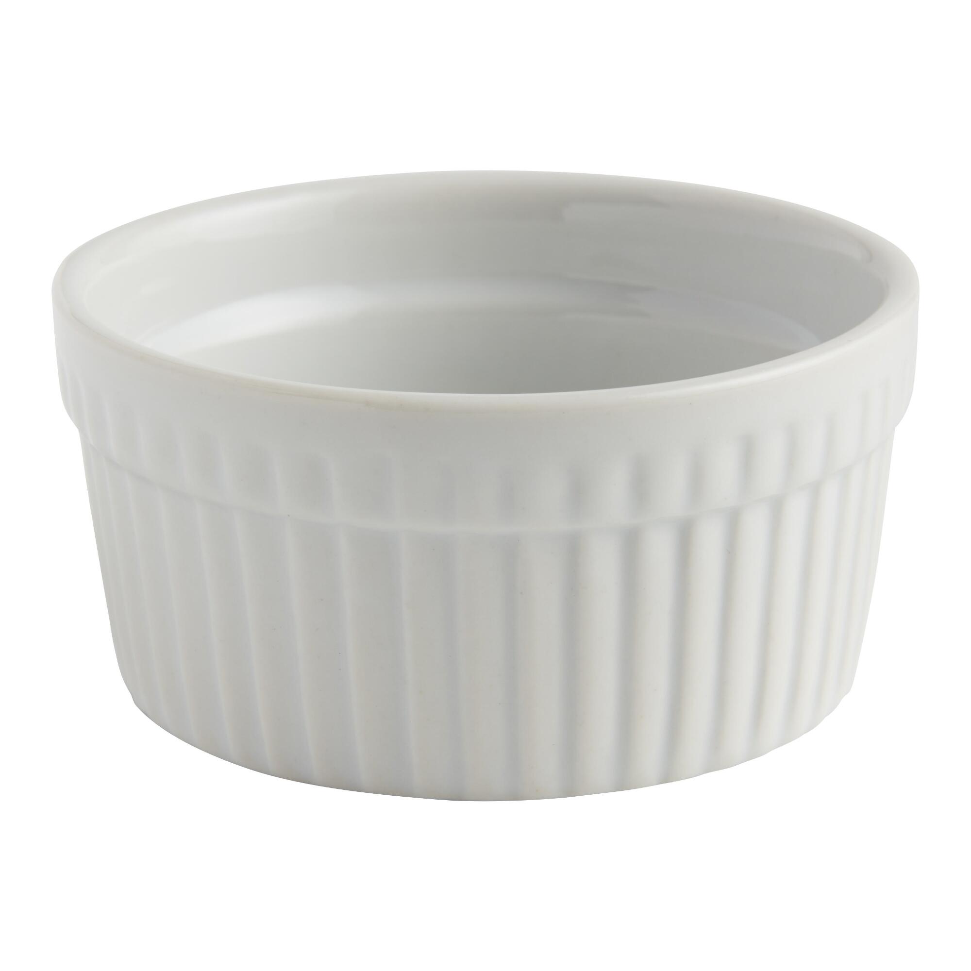 Small White Ceramic Ramekins Set of 4 by World Market