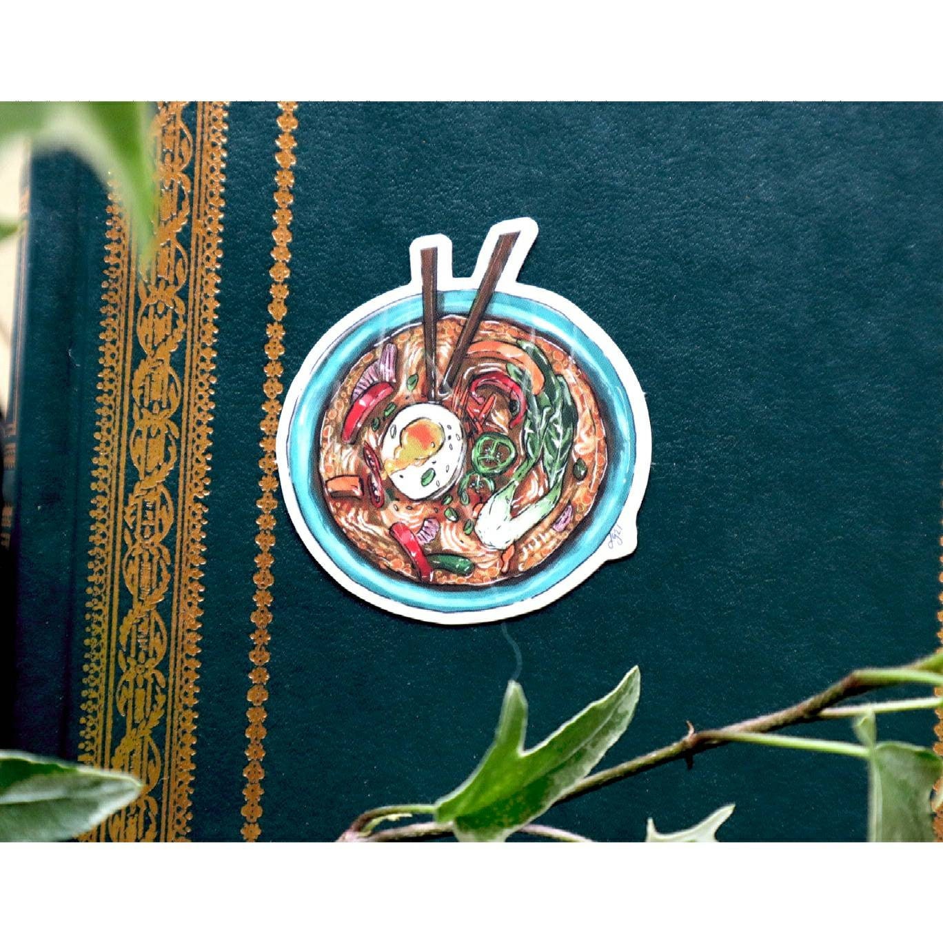 Ramen Bowl Food Waterproof Stickers; Art Journal; Scrapbooking; Water Bottle; Sticker Decal