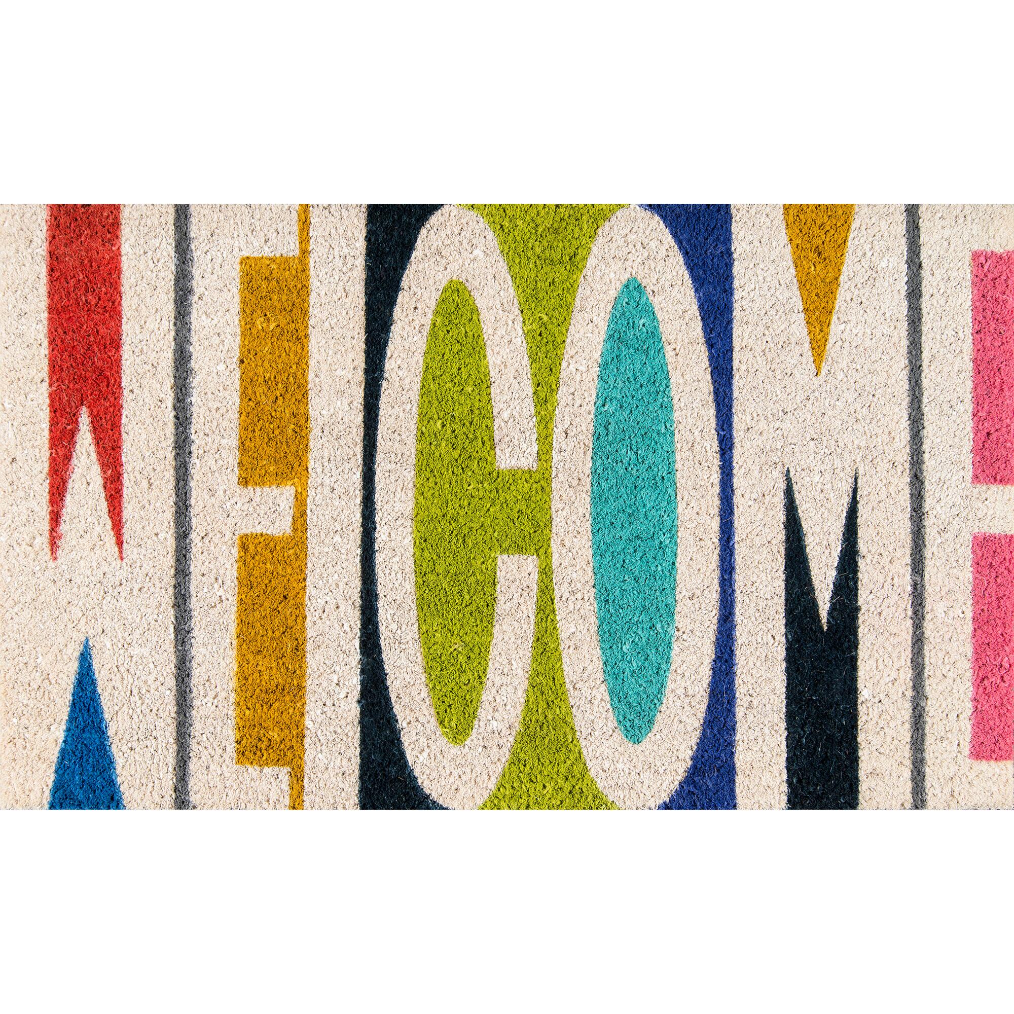 Multicolor Welcome Coir Doormat - Coconut Husk by World Market