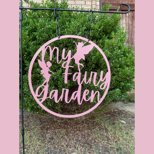 My Fairy Garden Metal Flag, Decor, Garden