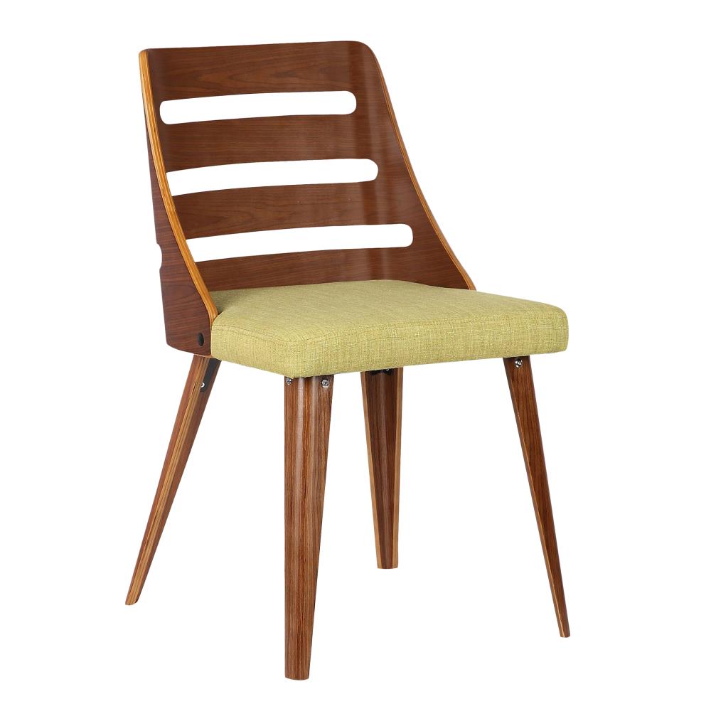 Armen Living Storm Contemporary/Modern Polyester/Polyester Blend Upholstered Dining Side Chair (Wood Frame) in Green | LCSTSIWAGREEN