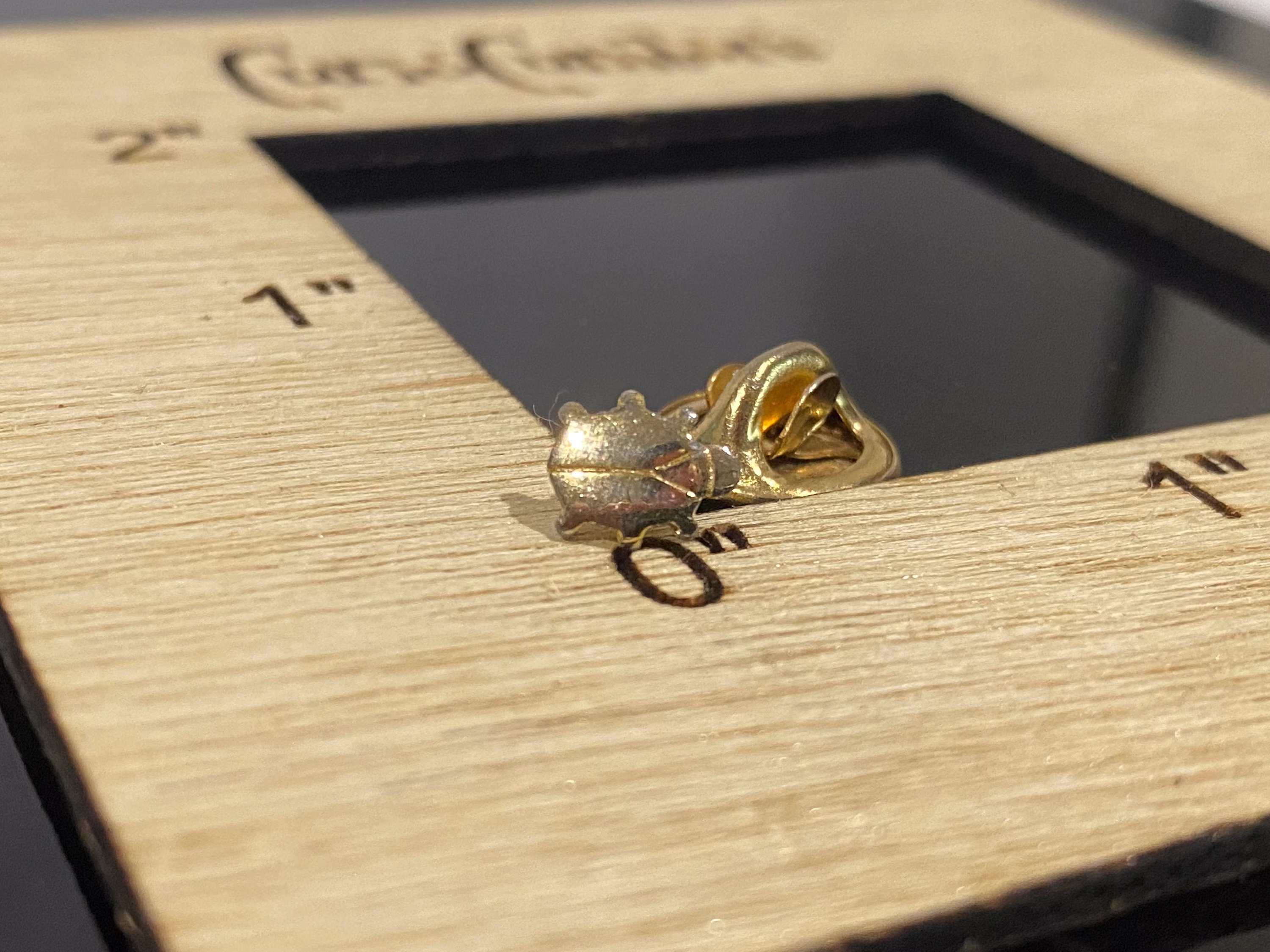Vintage Insect Ladybug Beetle Small Gold Lapel Pin