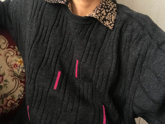 Vintage Unisex Grey Merino Wool Blend Jumper/ Sweater/ Pullover/ 4xl - 6xl