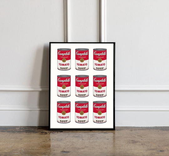 Andy Warhol Tomato Soup Pop Art Poster, Print, Campbell Poster, Kitchen Wall Decor