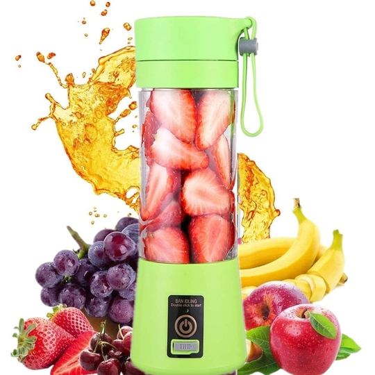 Madison 380Ml Portable Blender USB Rechargeable, Juice Extractor Electric Rechargeable Mixer Cup - Green