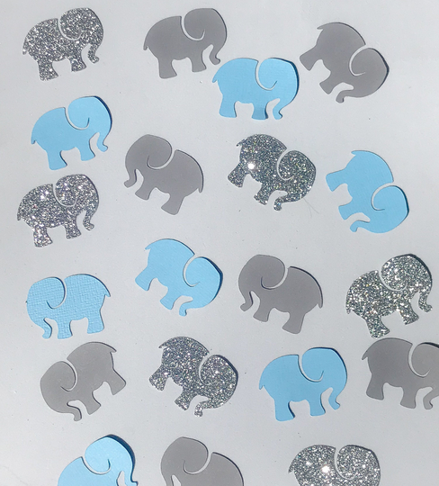 Elephant Baby Shower Decorations, Confetti, Boy Girl Decorations