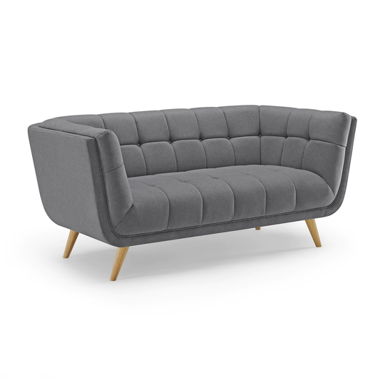 Clihome Loveseat Modern Gray Polyester/Blend Sofa | VO-SA776