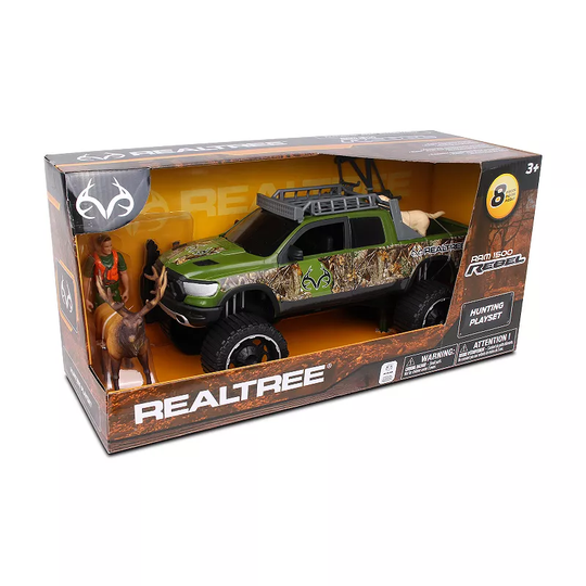 RealTree 8-Piece RAM 1500 Rebel Elk Hunting Playset, Multicolor