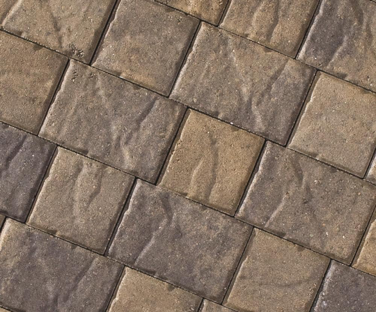 CastleLite Carriage Stone 6-in L x 6-in W x 2-in H Tahoe Blend Concrete Paver in Brown | Q070.110.66.F3