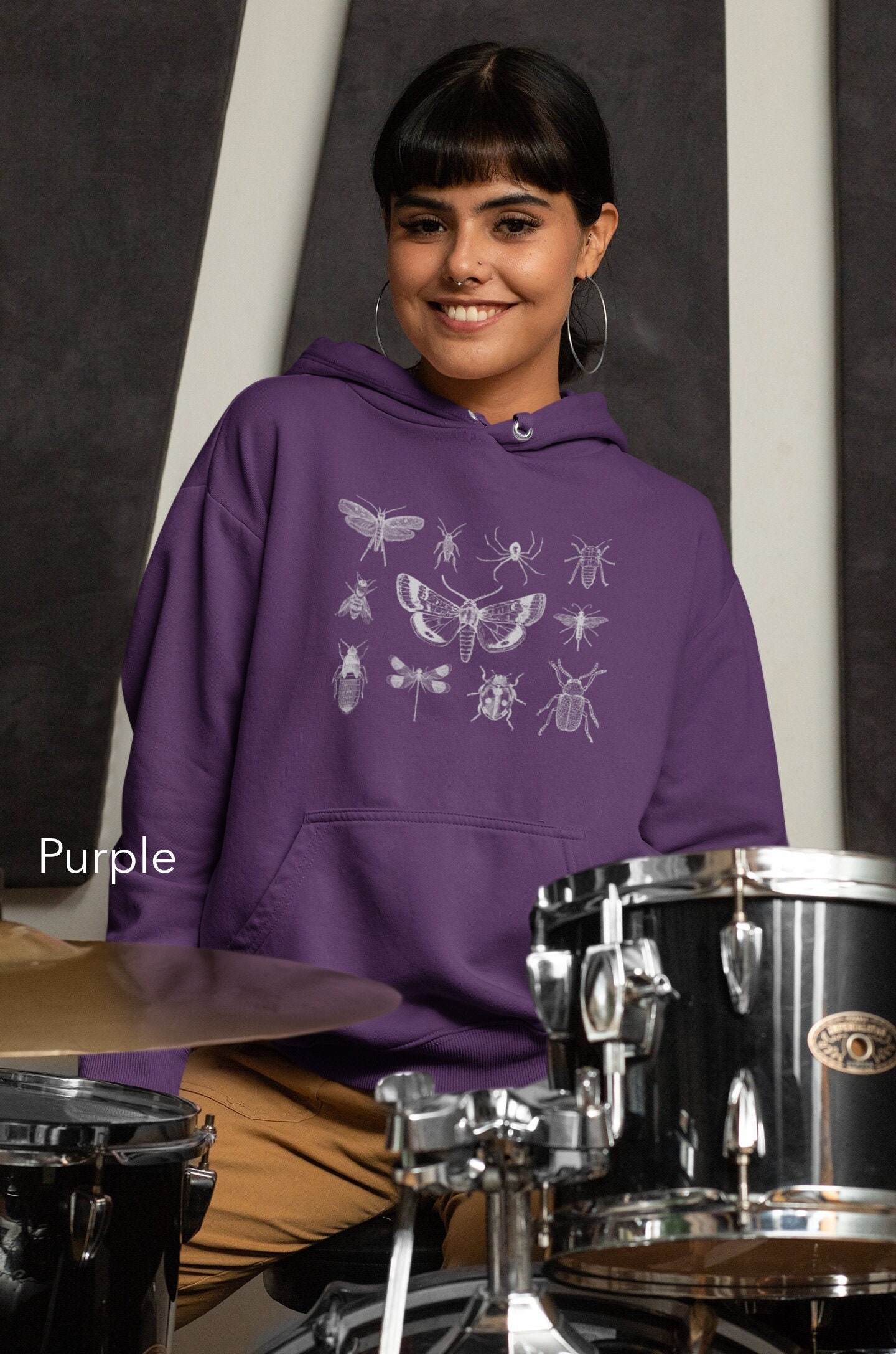 Insect Hoodie, Unisex Heavy Blend Hooded Sweatshirt, Tarot Gift, Dark Bright Pullover, Bug Lovers, Luna Moth, Hoodies For Women