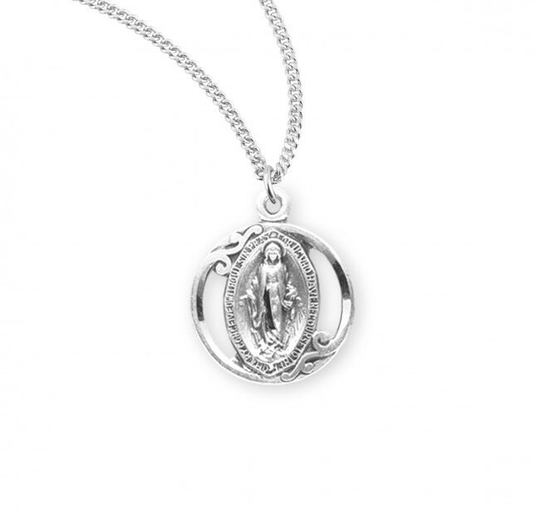 sterling Silver Oval Miraculous Medal