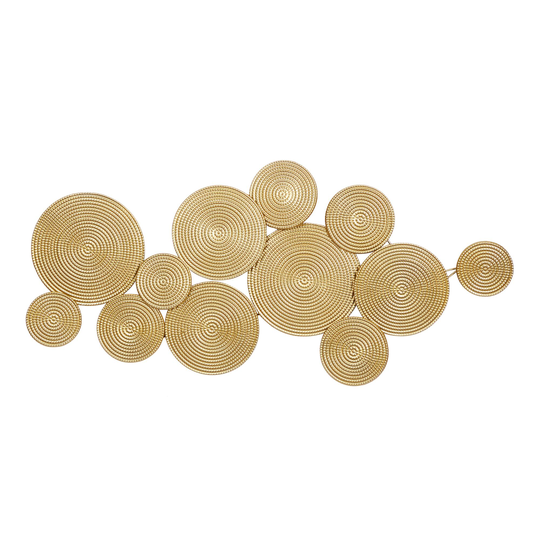 Gold Hammered Bubble Plate Wall Decor - Metal - Large by World Market