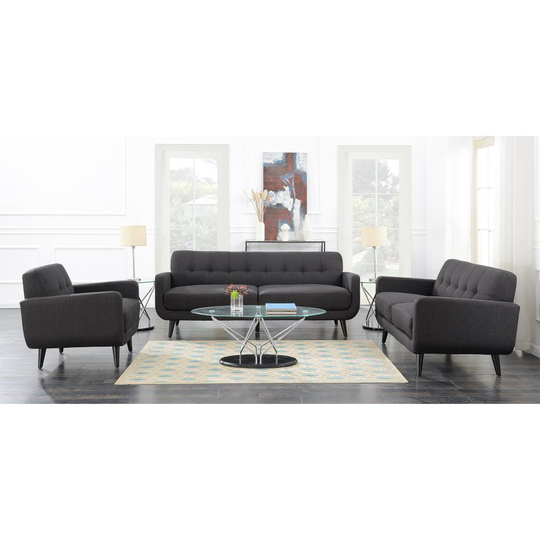 Picket House Furnishings Hailey Modern Polyester/Polyester Blend Charcoal Living Room Set in Gray | UHD0903PC