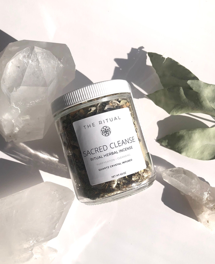 Sage Cleanse Herbal Incense Blend Palo Santo Cedar Blue Sage Purify Smudging Loose Herbs Yoga Meditation Sacred Space Ritual