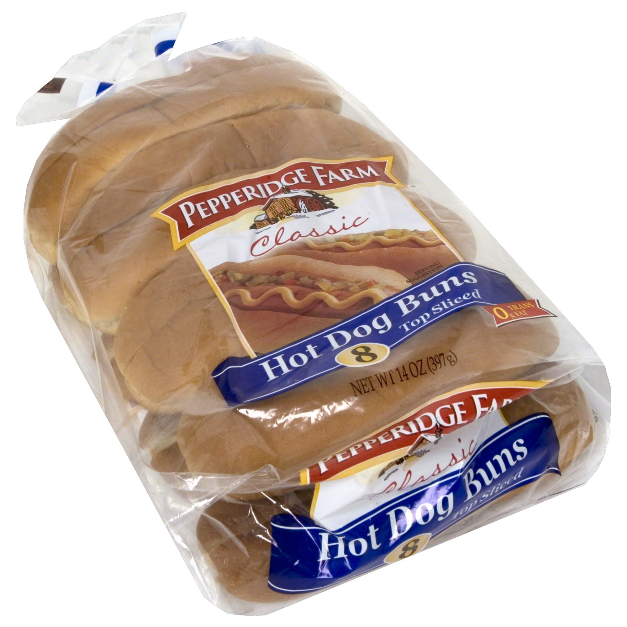 Pepperidge Farm Hot Dog Buns, Top Sliced, Classic 8 buns 14 oz (397 g)