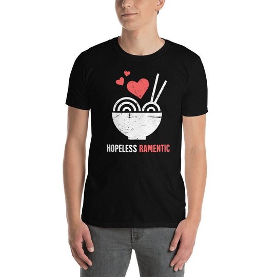 Funny Ramen T-Shirt/Japanese Graphic Tee - "Hopeless Ramentic"