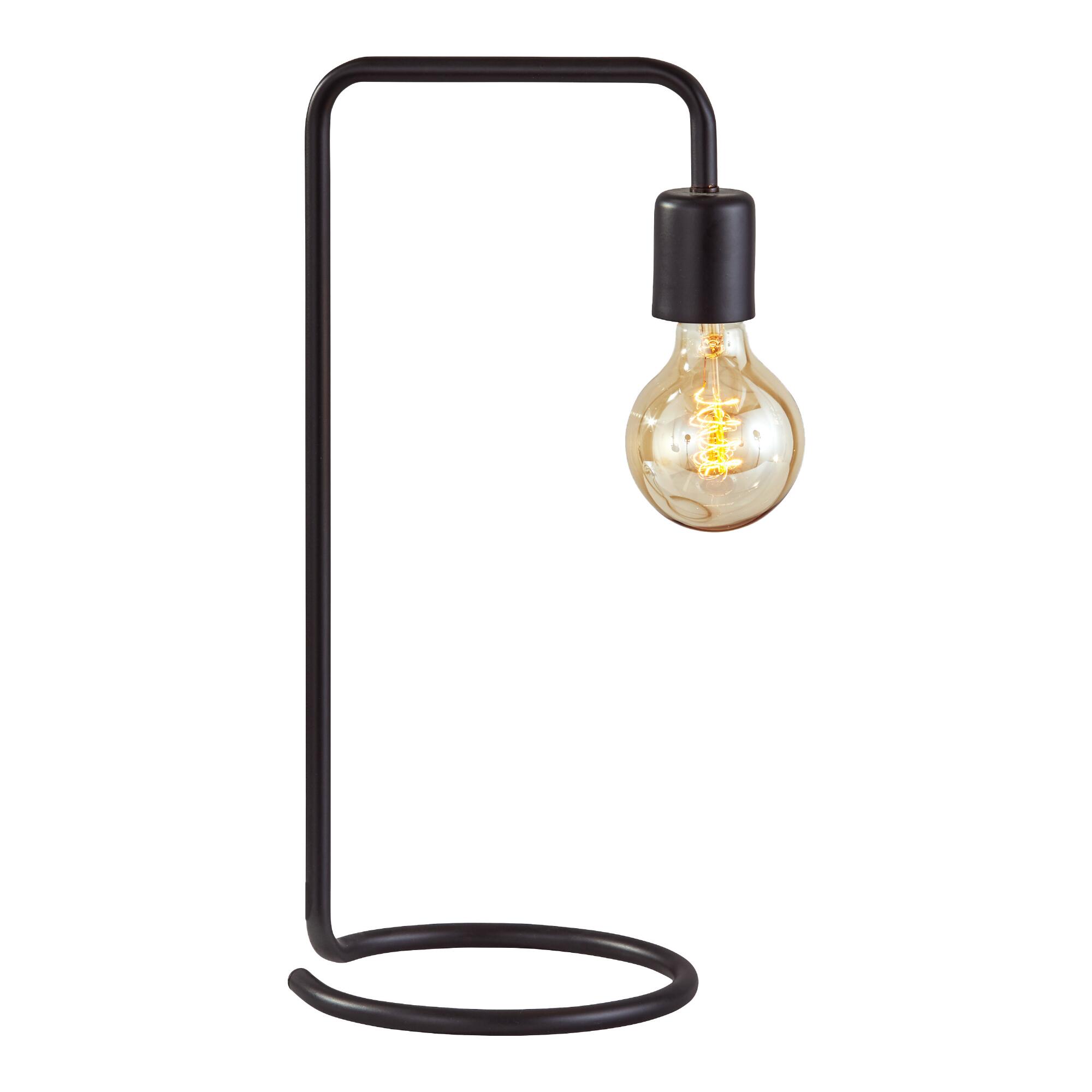 Matte Black Metal Wren Table Lamp by World Market