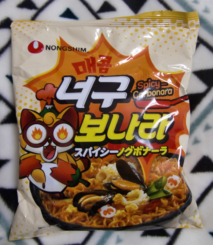 Nongshim Spicy Hot Seafood Cheese Carbonara Nog Bonara Ramen Noodles Pack