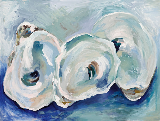 Point Oysters, Signed Print Of Original Acrylic Painting, By Artist Kim Hovell