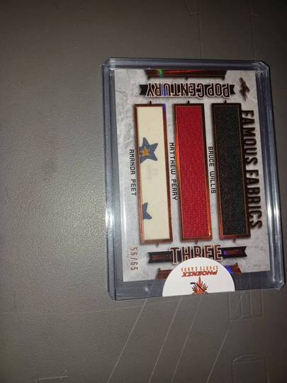 Bruce Willis, Matthew Perry, Amanda Peet, Triple Relic Card