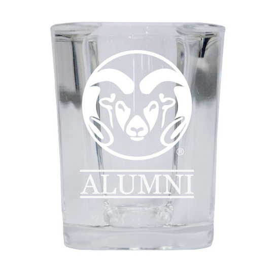 Colorado State Rams College Alumni 2 Ounce Square Shot Glass laser etched